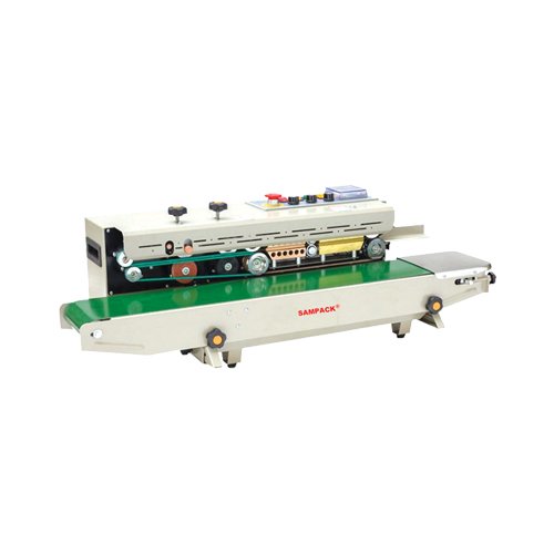 Continuous Horizontal Band Sealing Machine for industrial pouch sealing